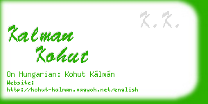 kalman kohut business card
